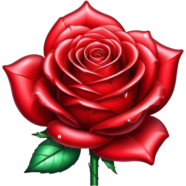 glitter red crystal rose emoji