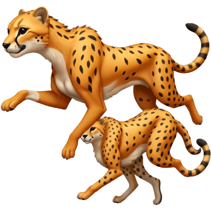 fast aggressive jumping running sheetah  emoji