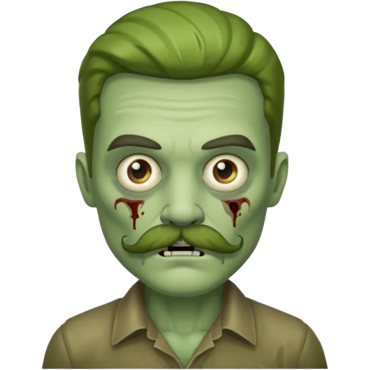 zombie with mustache emoji