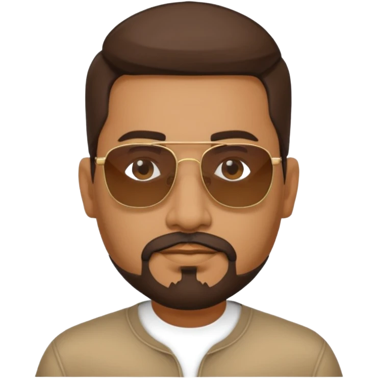 Indian man with Goatee and sunglasses emoji