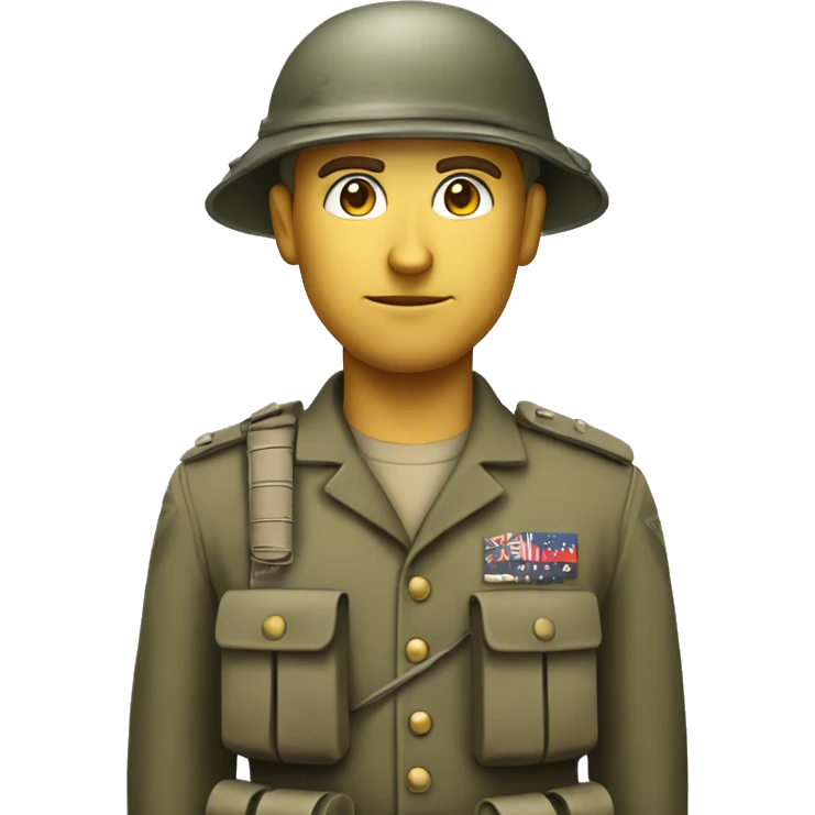 Infantry soldier White man emoji