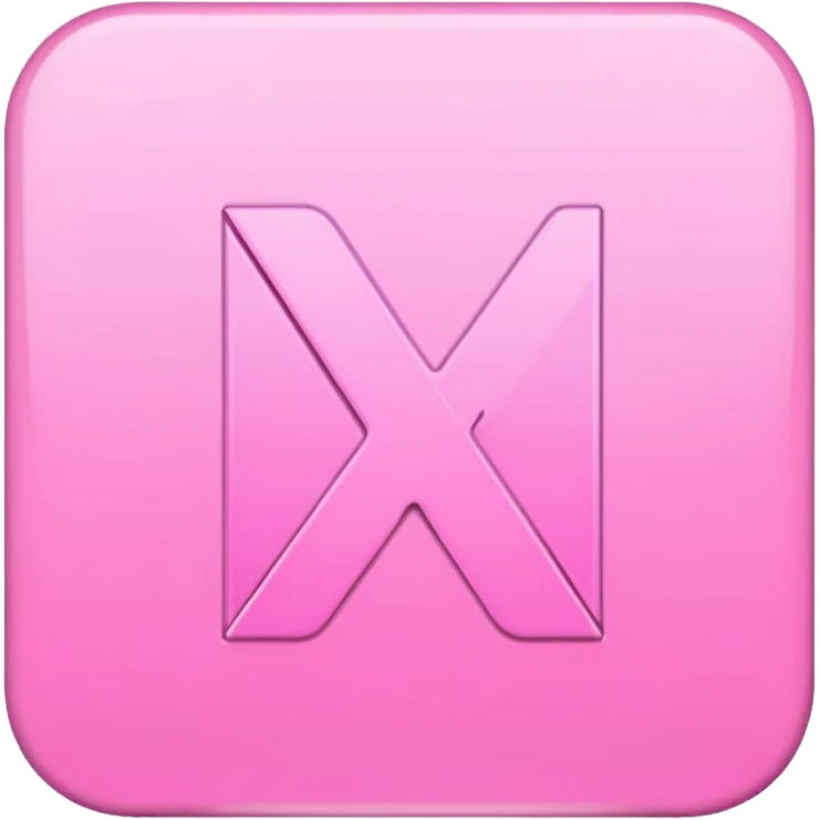 Netflix aesthetic "N" logo in pastel pink emoji