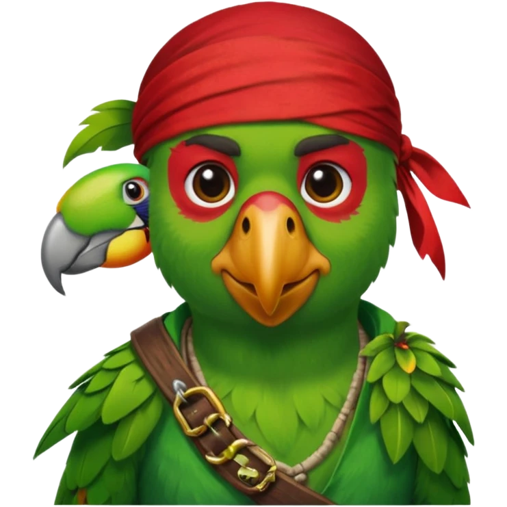 pirate and parrot emoji