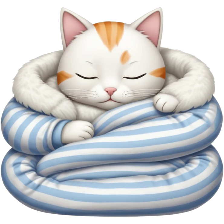 sleeping cat in pjs emoji