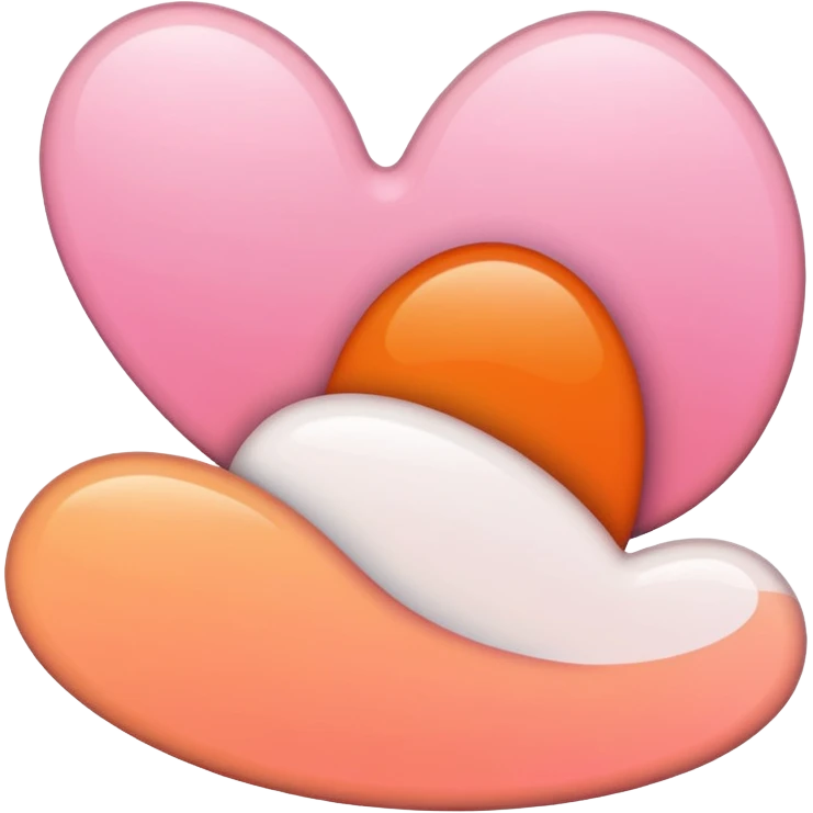 Pinkorangewhite emoji