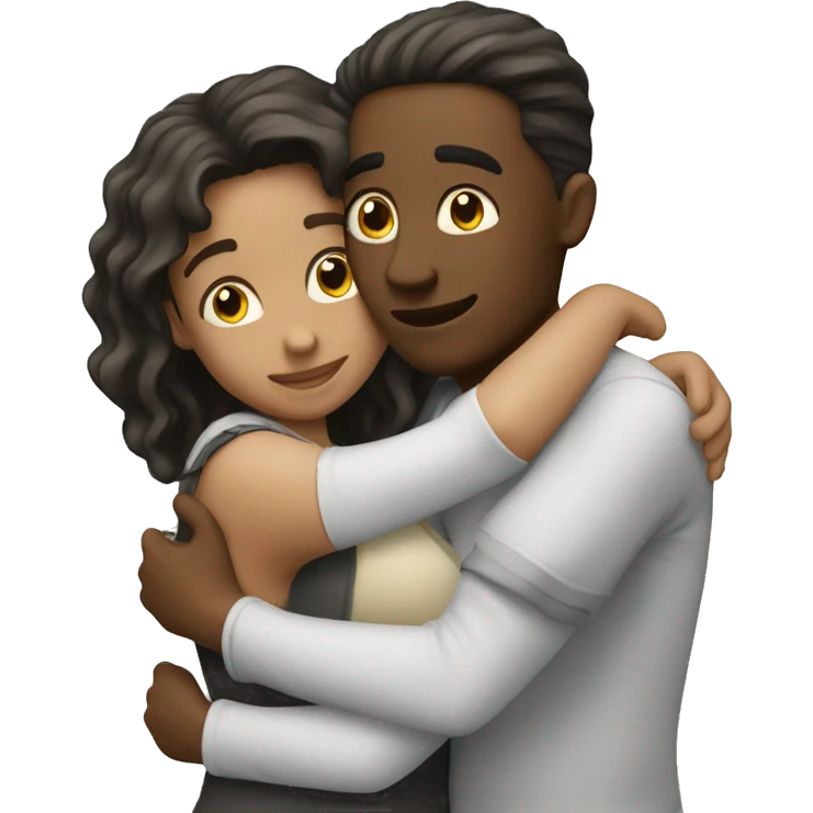 Couple hugging emoji