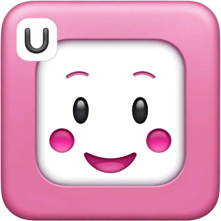 Pink square with 'OK' text emoji