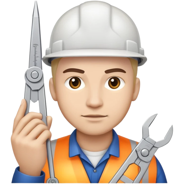 Инженер со штангенциркулем emoji