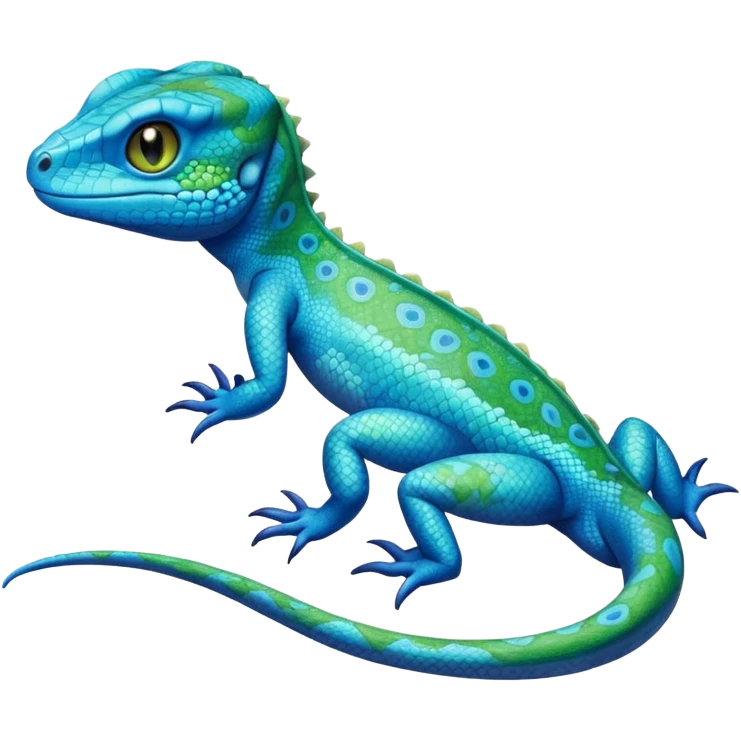 Cyan lizard-Pokémon, with cobalt-blue flecks patterns emoji | AI Emoji ...