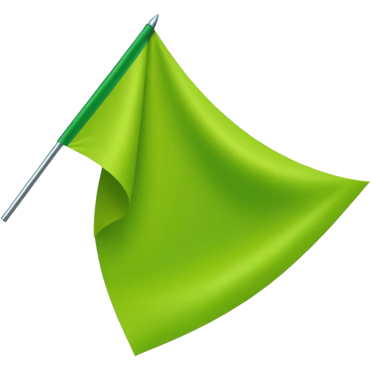 Lime Green triangle flag emoji