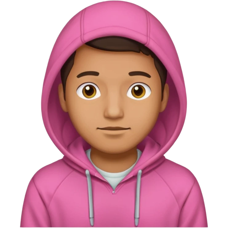 man in pink hoodies emoji