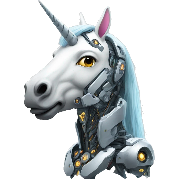 Unicorn cyborg emoji