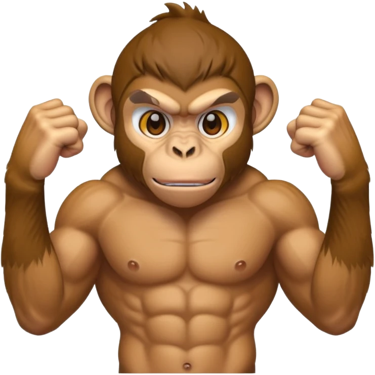 monkey beating up emoji