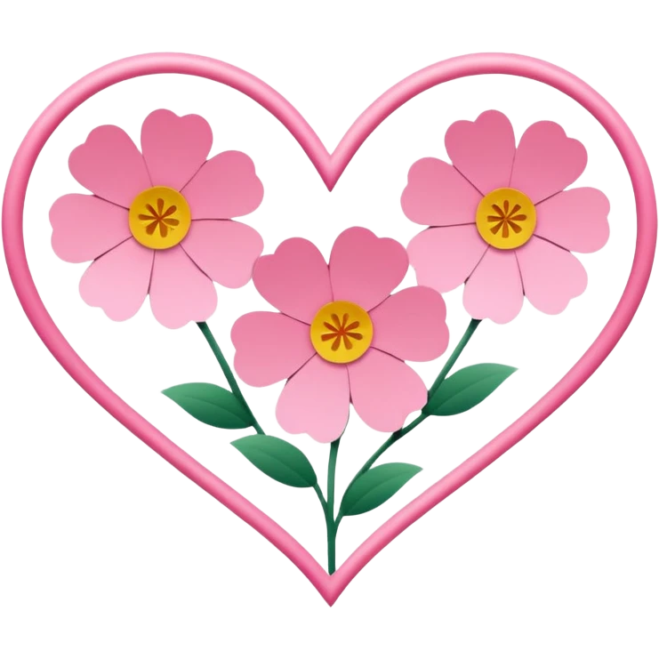 Japanese Heart flowers emoji