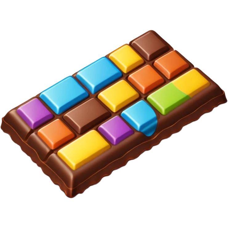Chocolate bar multy colors emoji