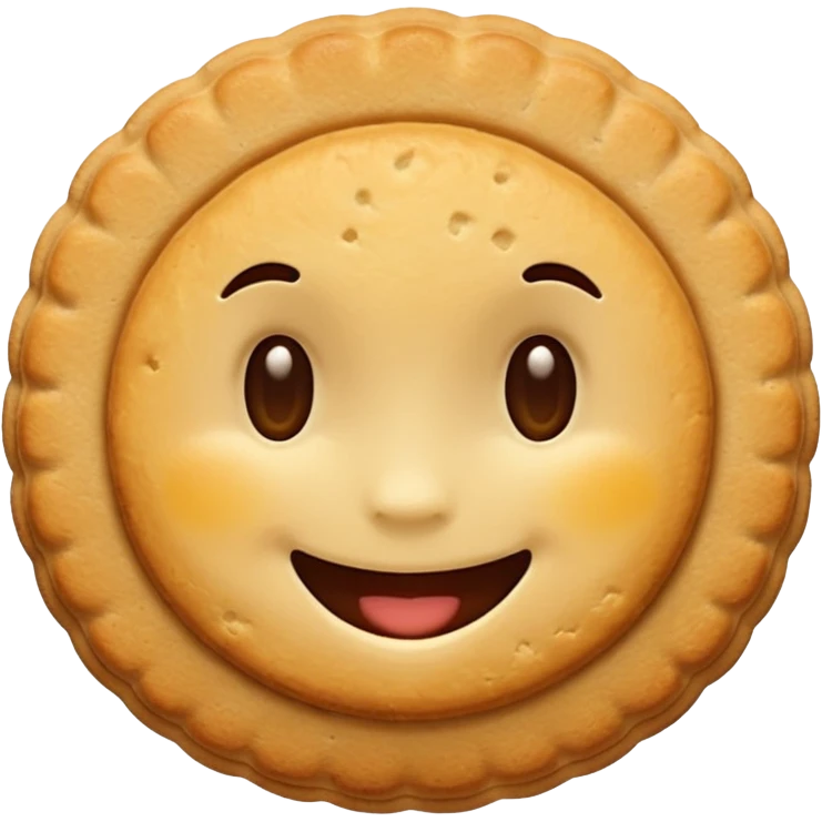 smiling vanilla biscuit emoji