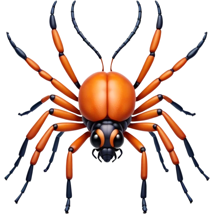3D iPhone style emoji of a cute bug, colorful and detailed, six legs, shiny exoskeleton, isolated on white background, soft shadows, high detail, playful and cute. emoji