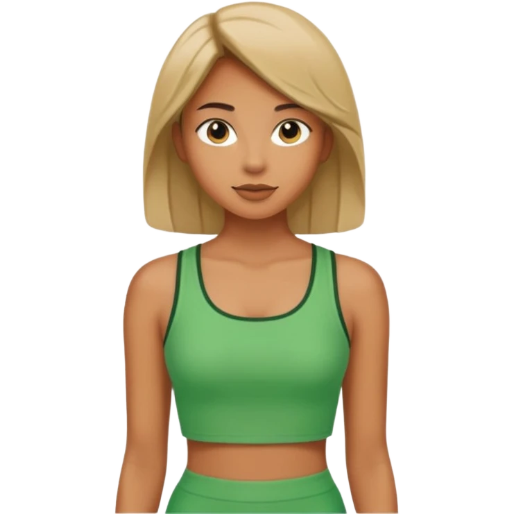 brasil crop top verde emoji