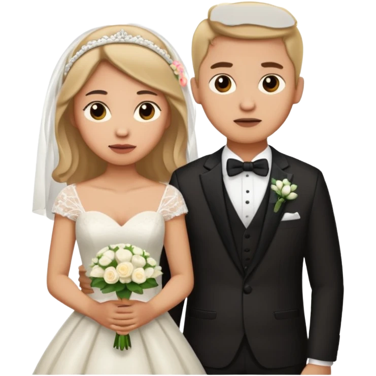 confused newlywed couple emoji