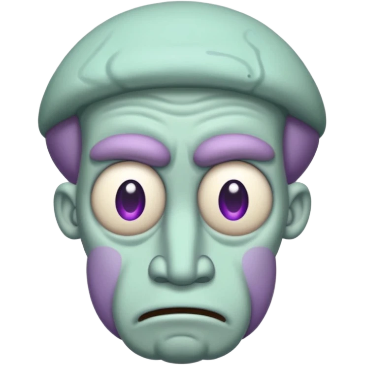 Squidward is moody emoji