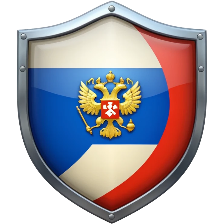 щит на котором изображен российский флаг emoji