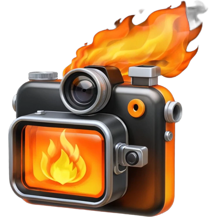 camera on fire emoji