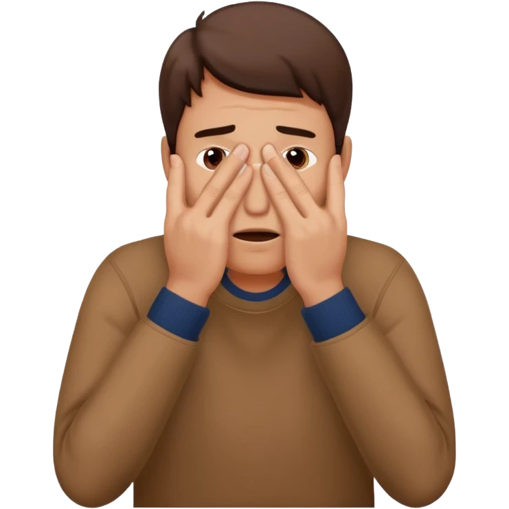 Could you please make an emoji of a community manager man with iphone stressed and covering his face? emoji