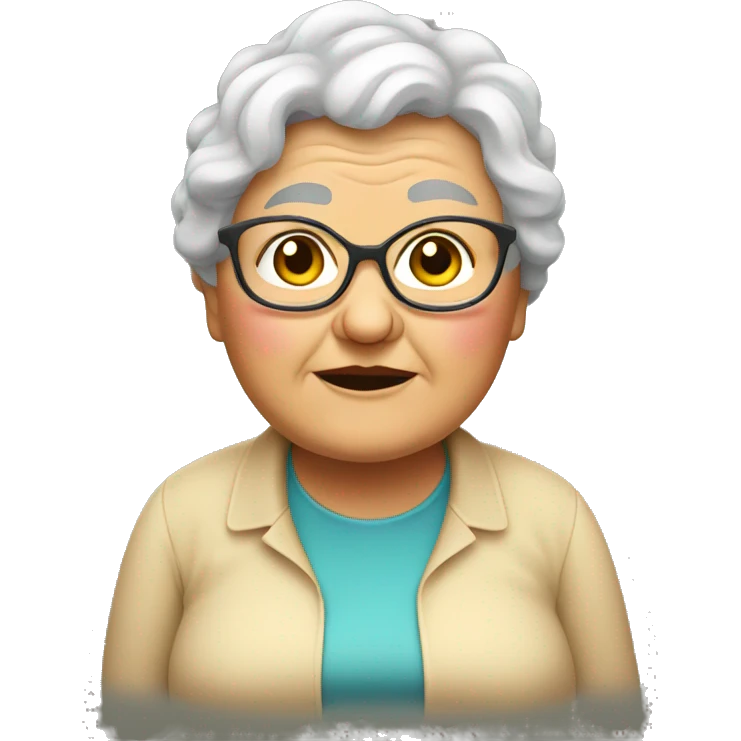 Fat grandma  emoji
