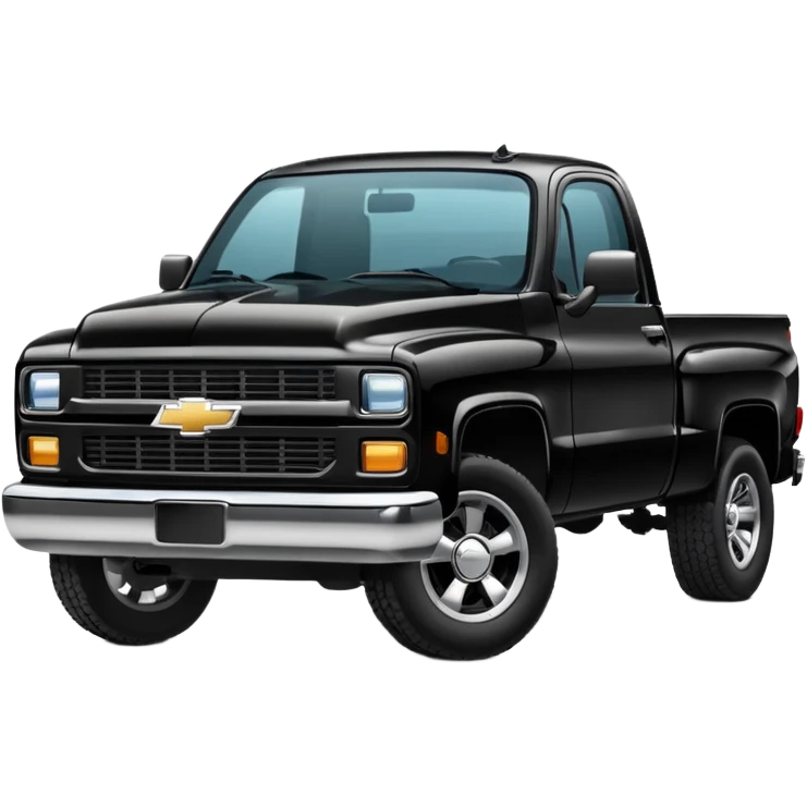 Black chevy truck emoji