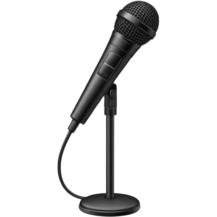 microphone with stand emoji