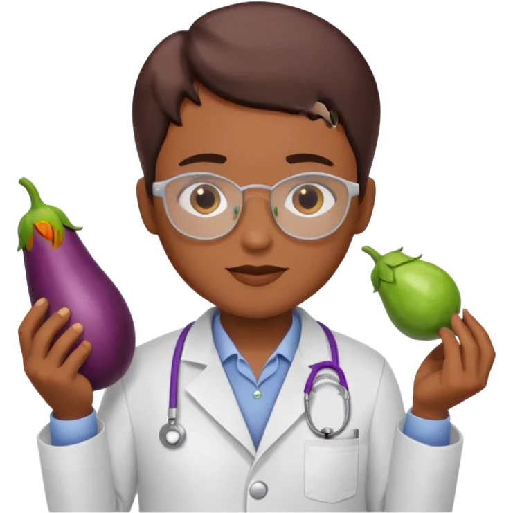 Measuring an eggplant emoji
