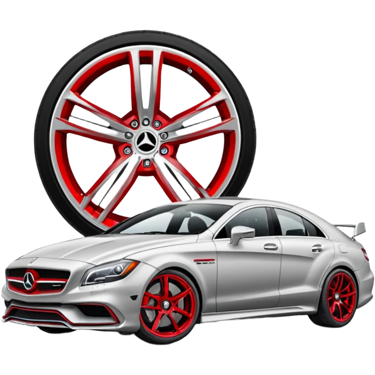 cls63s 2016 in light silver and red calipers emoji