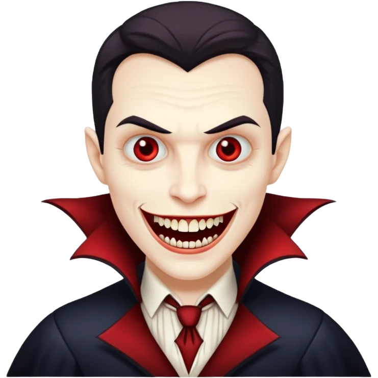 Vampire saying good evening emoji
