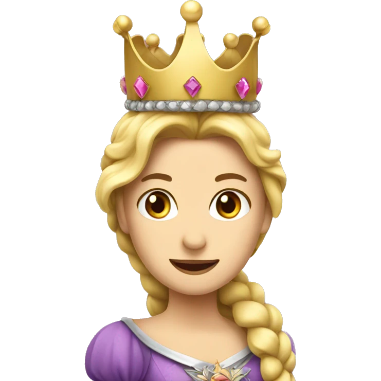 Python with princess crown emoji