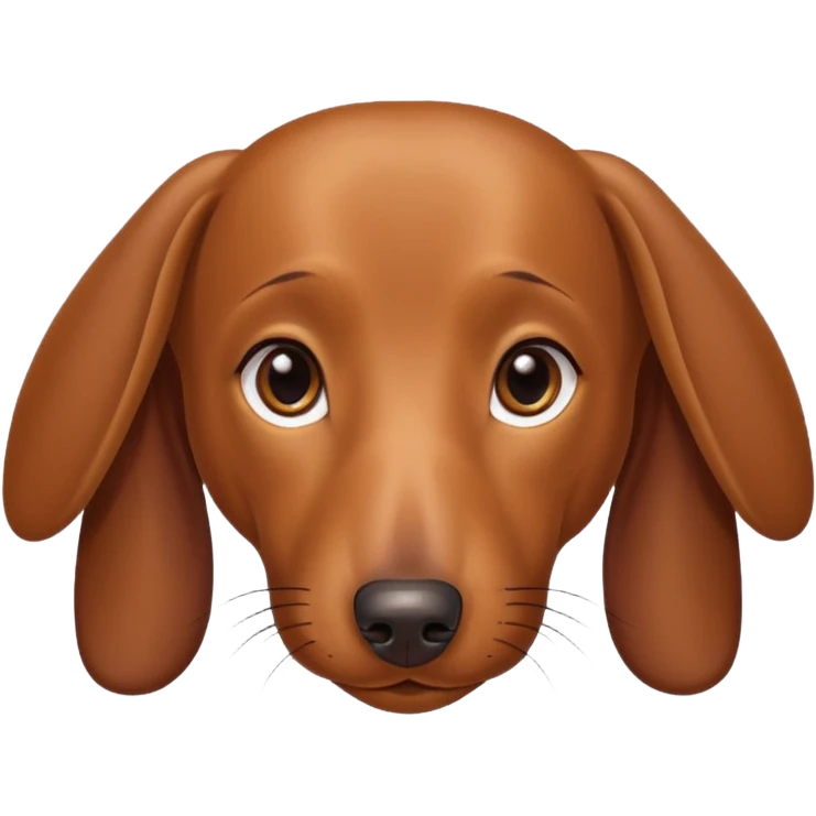 Dachshund's face (thin cheeks, not much hair) emoji