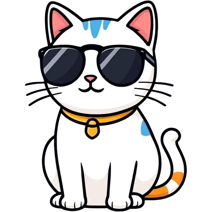 Cat with sunglasses emoji