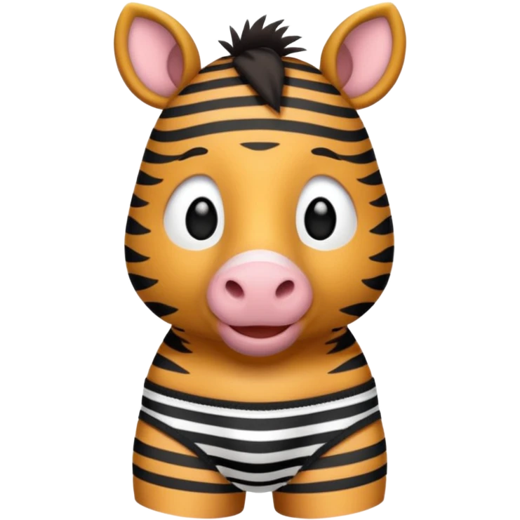  zebra in underwear emoji