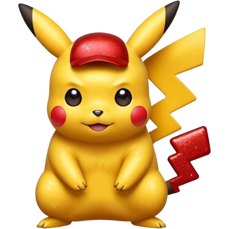 red glitter pikachu emoji