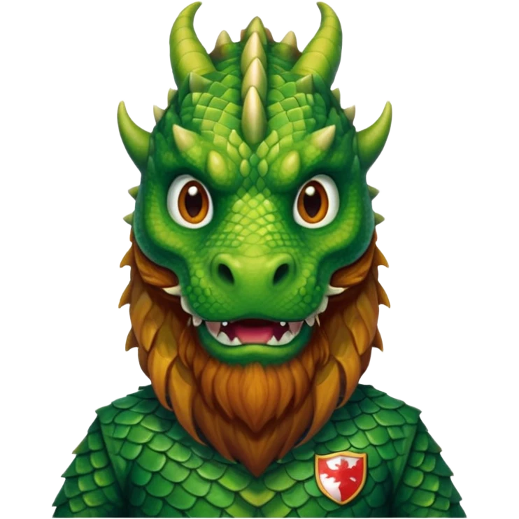 dragon with long bearded and jersey emoji