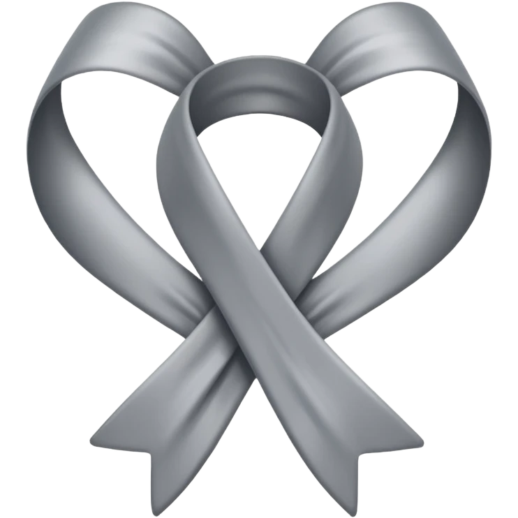 grey cancer ribbon emoji