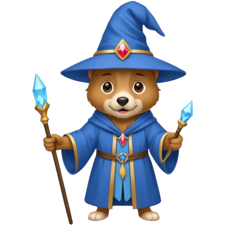 Dog wizard emoji
