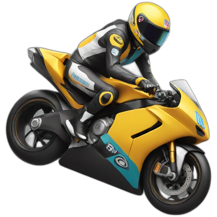 Biker in racing suit  emoji