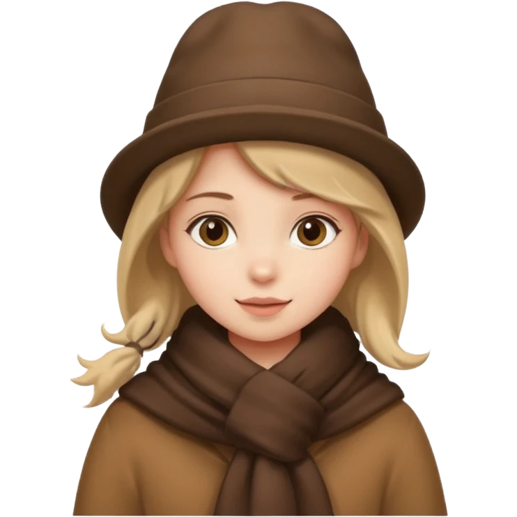 Cute winter clothes Nice brown things emoji
