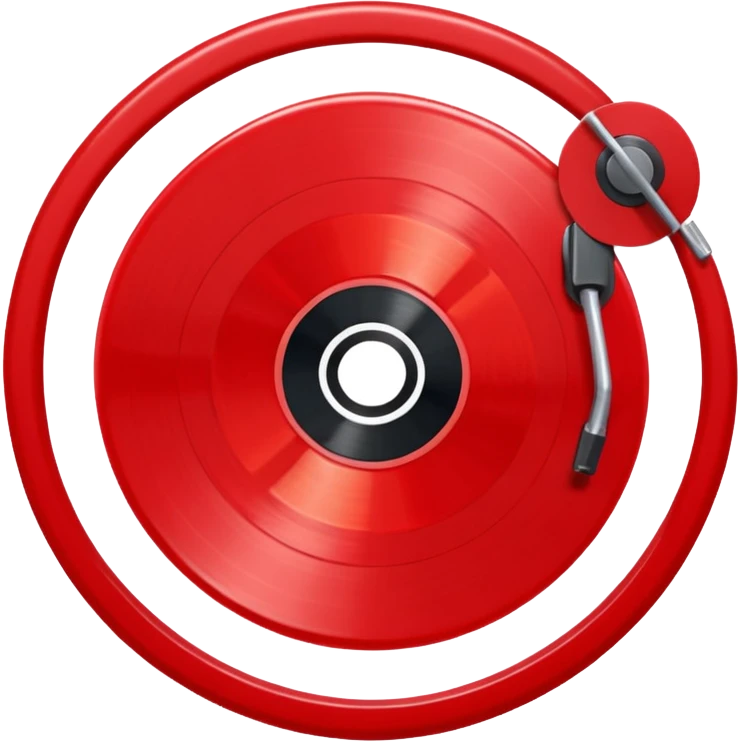 red vinyl record emoji