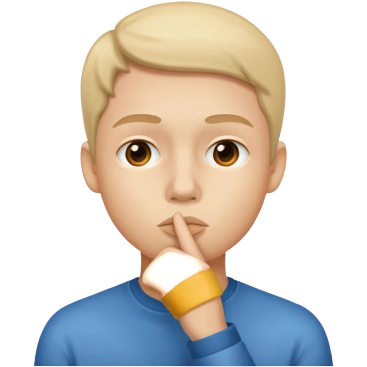 Silent face, shushing emoji