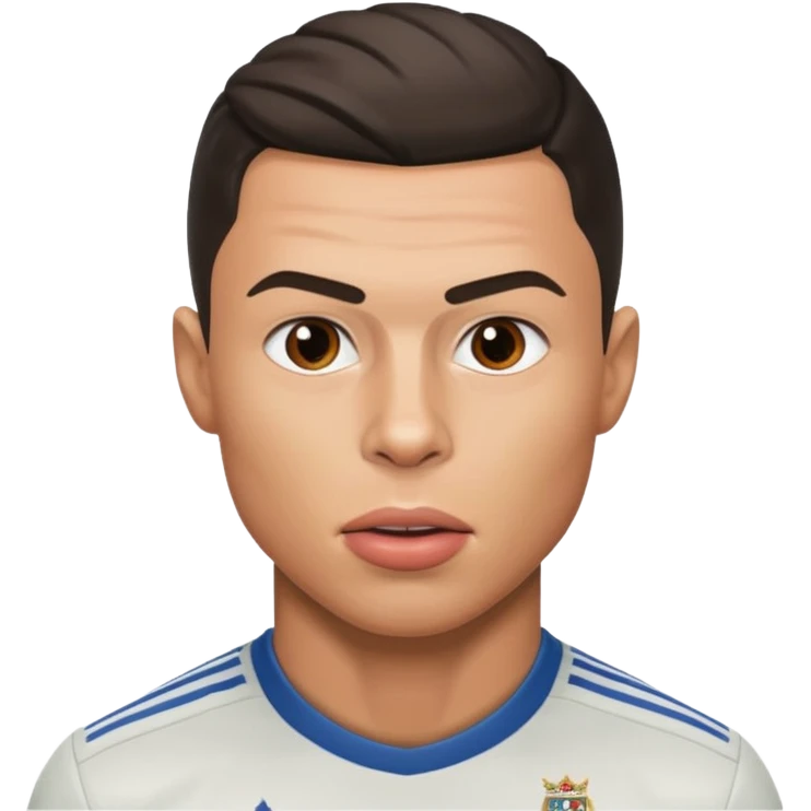 ronaldo qui se mort les lèvres  emoji