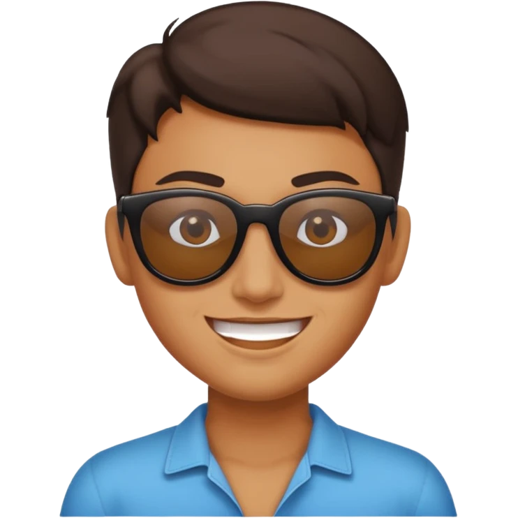 Naughty looking smile with sunglass emoji
