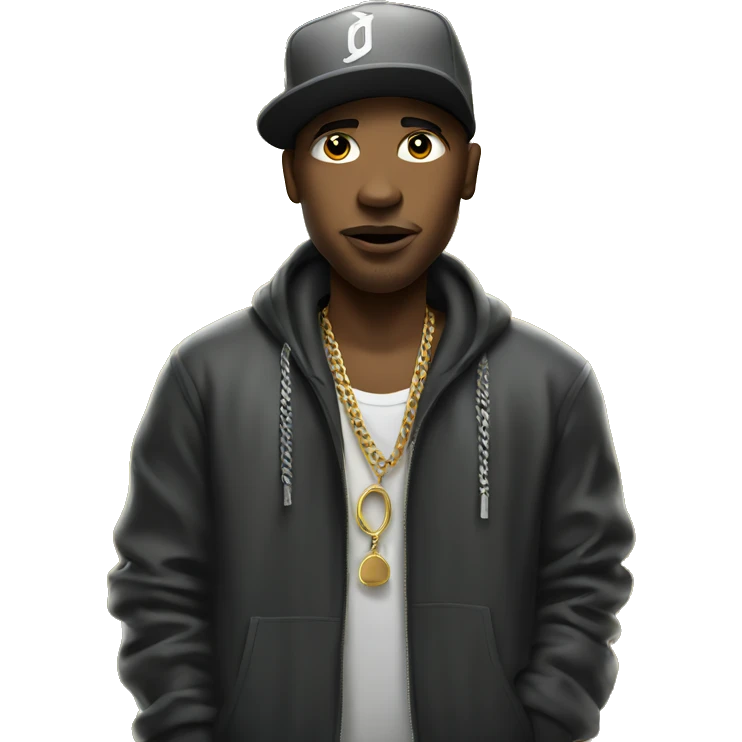 Rapper with microphone emoji