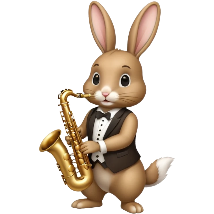 rabit playing saxophone jazz emoji