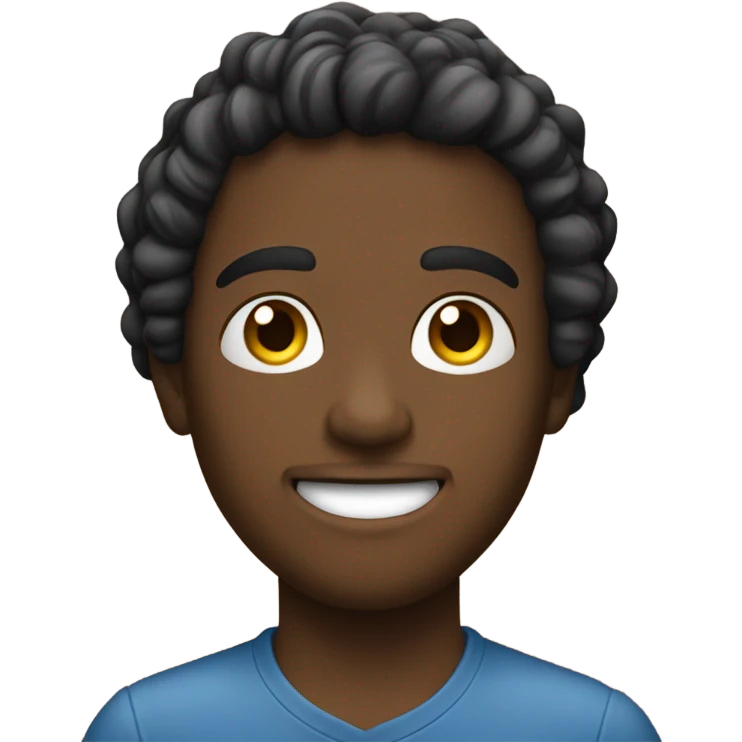 joven con rulos trigueño emoji